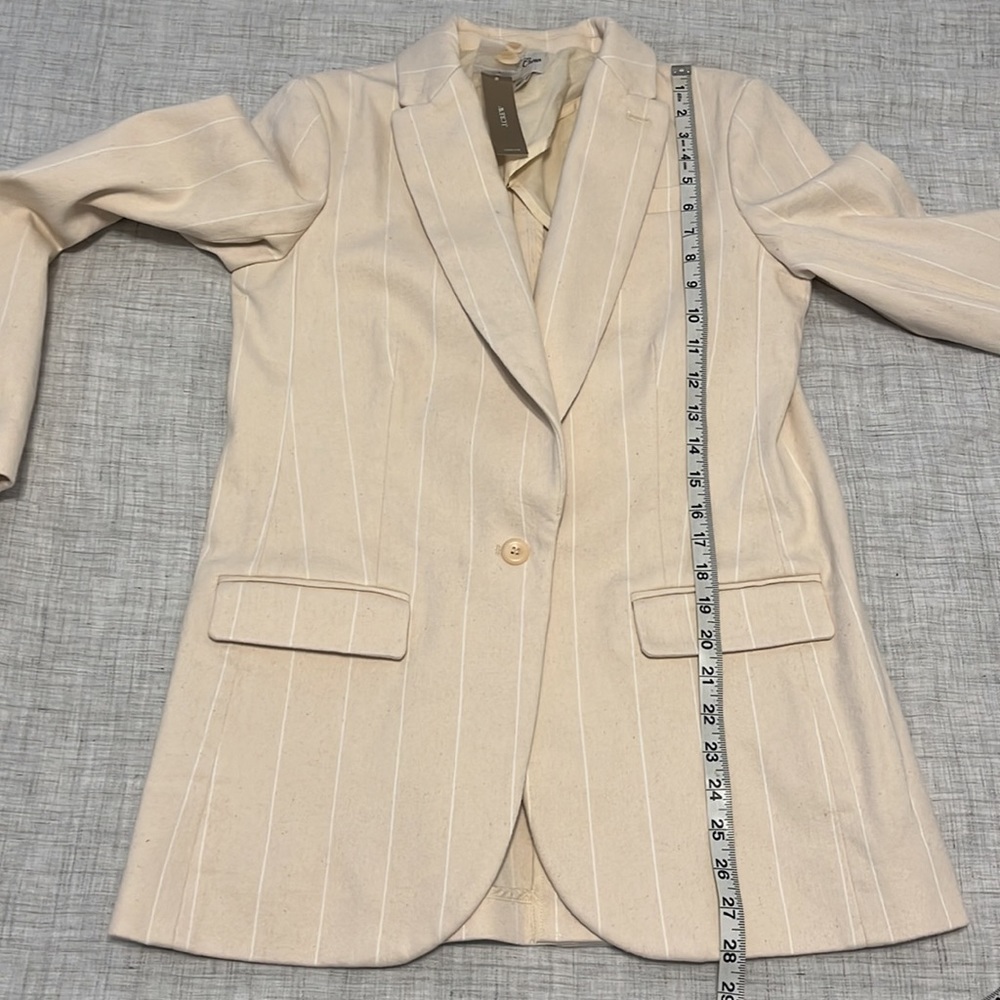 NWT J Crew Alfie blazer in natural denim stripe - Picture 11 of 12